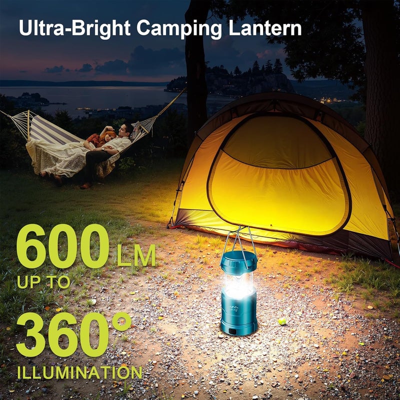 LET MY LED Camping Lantern for Power Outages, 3 Color Modes & Dimmable Battery Powered Lantern, IP65 Waterproof & Collapsible, Lanterns Flashlight Survival Kits for Emergency Hurricane Hiking, 4 Pack - Image 3